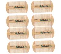 WRITWAA Peine Rark Bamboo Peine Fino Para El Cabello Peine Para El Cabello Peine De Dientes De Doble Cara Peine Peine De Dientes Peine Chino Bambú 2 Piezas X 4
