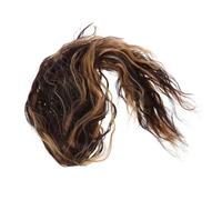WRITWAA Peluca De De Caballo Rizada Cabello Humano Extensión De De Caballo Extensión De De Caballo Cabello Falso De Caballo Sintética Marrón Alambre De Alta