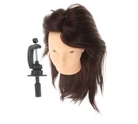 WRITWAA Peluca Modelo De Práctica Cabeza De Maniquí Con Pelo Para Estilismo y Aprendizaje De Peinados Sin Maquillaje