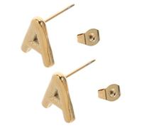 WRITWAA Pendientes de Letra para Mujer de Diseño Minimalista con Acabado y Chapado Cómodos y Delicados para Diario Joyería Pequeña y Estilizada