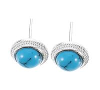 WRITWAA Pendientes De Turquesa Azul Para Mujer Moda Decoración De Orejas Diseño Original Pareja Estilo De Vida Casual