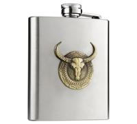 WRITWAA Petaca de Acero Inoxidable Portátil 1 Pieza Frasco de Viaje Compacto para Bebidas Alcohólicas Matraz Metálico Plateado Adecuado para Camping y Uso al Aire Libre