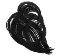 WRITWAA Pieza Pieza reemplazo de cabello toppers adornos para el cabello para mujeres dama fiesta peluca de pelo de mujer peluca de volumen del cabello fibra química Black