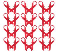 WRITWAA Pines de Lazo Rojo para Eventos Benéficos y Campañas Sociales, 200 Broches de Cinta Roja en Paquete Grande, Accesorios para Mujeres y Decoración de Orgullo