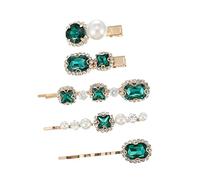 WRITWAA Pinza Pelo Gemas De Imitación 5 Piezas Tamaño Estándar Sujeción Firme Niñas y Mujeres Complemento Para Ocasiones Obsequios