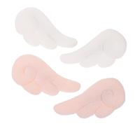 WRITWAA Pinzas Cabello Peluche Alas de Ángel 2 Pares Tamaño Mediano Color y Rosa Accesorios para Mujer Fiesta y Uso Diario