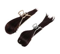 WRITWAA Pinzas Cabello Postizo 2 Piezas Clip de Garra para Moños Falsos en Tonos Dorado y Plateado Accesorios para Moños de Mujer para Bodas y Fiestas Material Sintético Realista