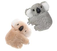 WRITWAA Pinzas Pelo de Koala para Mujer 2 Unidades Pequeñas Clips de Garra para Cabello Largo Colores Kaki y Gris Accesorios para Fiestas y Uso Diario