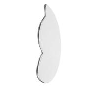 WRITWAA Placa de desguace Facial herramienta tablero raspar la cara raspador de masaje facial Gua Sha reductor de papada Acero inoxidable Plata