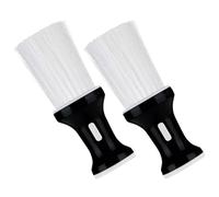 WRITWAA Plumero Profesional Cuello con Cerdas de Nylon y Cuerpo de Plástico, 2 Piezas para Peluquería y Uso en Barbería, Limpieza Eficaz y Delicada