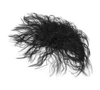 WRITWAA Postizo de Cabello Humano Rizado Natural Negro, Topper Peluca Esponjosa sin Costuras, Piezas de Cabello Ondulado Transpirable para Mujeres, Cubre Canas y Añade Volumen, Uso Diario