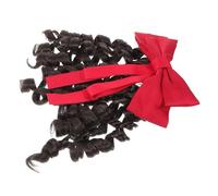 WRITWAA Presos Para El Cabello De La Corte Elegante Peluca Rizada Mujer Azul Diademas Para El Pelo Pelucas Delanteras De Encaje Cabello Humano Ondulado Alambre De Alta Temperatura