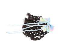WRITWAA Presos Para El Cabello De La Corte Peluca Postizo Barretas Nupcial Clips De Lazo Para Las Mujeres Adulto Bows Peluca De Cabello Humano Rizado Peluca De Disfraz Conformado Metal