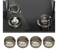 WRITWAA Protectores para Perillas de Estufa 6 Piezas Cubierta de Seguridad Infantil Negra Plástico Resistente Compatible Estufas de Gas Natural y Horno Prevención de Accidentes Cocina