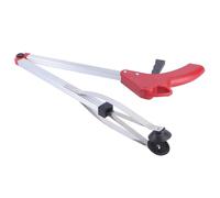 WRITWAA Recogedor de Basura de Jardín Plegable de Aluminio Clip Duradero y Mango Rojo Ergonómico, Pinza Sanitaria Ligera para Limpieza Exterior, Herramienta Multifunción para Recoger