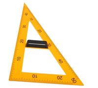 WRITWAA Regla Triangular Magnética de 40 CM Escuadra Didáctica Amarilla para Enseñanza Herramienta Multifuncional para Profesores y Dibujo Geométrico en Aula