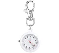 WRITWAA Reloj de Bolsillo con Clip para Enfermeras - Mini Relojes de Bolsillo Ligeros de Acero Inoxidable para Mujeres Y Hombres - Reloj Duradero Y Fácil de Limpiar para La Noche, Llavero, Elegante Y