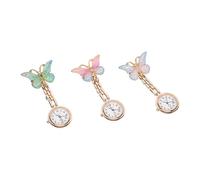 WRITWAA Reloj De Bolsillo De Enfermera Broche, Cuarzo y Aleación, Diseño Colgante, 3 Colores Surtidos, Práctico para Uso Médico y Exámenes