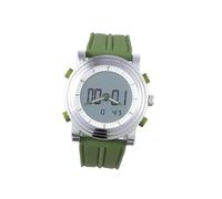 WRITWAA Reloj Digital para Estudiantes Pantalla Clara y Alarma, Correa de Silicona Verde y Vidrio Resistente, Reloj Electrónico Luminoso Deportivo de Pulsera