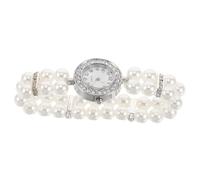 WRITWAA Reloj Pulsera Perlas Mujer Blanco con Gemas de Imitación