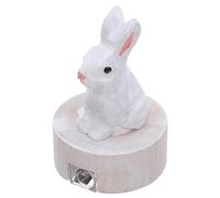 WRITWAA Sacapuntas Manual de Madera con Diseño de Conejo Blanco, Afilador Agujero, Adecuado para Casa y Aula, Material Resistente y Portátil