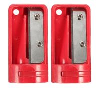 WRITWAA Sacapuntas Manual Rojo 2 Unidades para Adultos, Afilador Portátil para Lápices Carpintería y Escolares, Material Duradero, Tamaño Compacto Adecuado para Oficina y Papelería