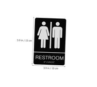 WRITWAA Señal de Baño Unisex de Acrílico Braille Marcador Táctil Autoadhesivo para Decoración de Aseos y Accesibles