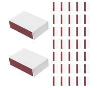 WRITWAA Set de 50 Cajas de Cerillas Vacías white Soporte y Cajón Deslizante, Tamaño Compacto para Manualidades, Detalles de Boda y Organización en Cocina o Espacio de Trabajo