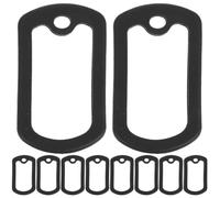WRITWAA Silenciador de Placa de Identificación de Silicona para Mascotas, 10 Piezas en Negro, Protector para Collares en Escenarios Diarios