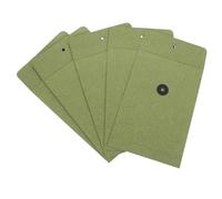 WRITWAA Sobres de Papel Kraft Vintage 23x16 Cm Paquete de 5 Unidades Cierre Cordón y Botón Sobres Multifunción para Cartas Documentos y Tarjetas de Felicitación para Oficina y Uso Diario