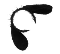 WRITWAA Sombreros De Estilo Oscuro Diadema Orejas De Conejo Para Mujer Diadema De Halloween Gótica Punk Accesorio Cabello Para Fiesta De Disfraz De Pascua