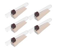 WRITWAA Soporte Colgante de Pared para Plantas Hidropónicas Jarrón Tubo de Ensayo Plástico Marrón 5 Piezas Recipiente Hidropónico sin Tierra para Decoración Interior y Propagación de