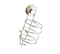 WRITWAA Soporte para Secador de Pelo con Ventosa Fuerte Rejilla Metálica Resistente y Antióxido Organizador para Baño Fácil de Instalar Accesorio Compacto para Almacenamiento de Secadora