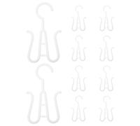 WRITWAA Soporte para zapatos de interior, gancho plástico blanco para pantuflas y botas, organizador versátil para hogar y exhibición, pack de 10 piezas grandes