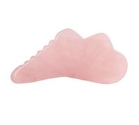 WRITWAA Tabla de Raspado para Masaje Facial y Corporal, 1 Pieza de Jade Natural Rosa, Herramienta Ergonómica para Aliviar Músculos y Mejorar Circulación Sanguínea, Cuidado Piel