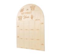 WRITWAA Tablero de Madera para Fotos de Bebés Recién Nacidos Tarjetas Mensuales de Crecimiento Accesorios para Fotografía Infantil y Letrero para Anuncio de Nacimiento Adecuado para