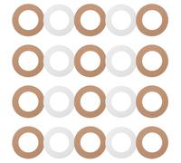 WRITWAA Tapetes Protectores de Papel para Máquina de Cera Anillos Dentados para Calentadores Paquete de 20 Unidades Accesorios para Depilación Cera Anti Goteo y Limpieza