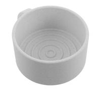 WRITWAA Tazón de Espuma para Afeitado Húmedo con Mango, Cuenco 3d para Hacer Espuma de Jabón de Afeitar, Color Claro, Tamaño Mediano, Adecuado para Cuidado Facial Hombre y Viajes