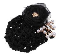 WRITWAA Tela hilo de seda simple flor red bolsillo cabeza flor clip superior accesorios para el cabello clip de una palabra (malla gruesa roja) accesorios para el cabello para mujeres Boda
