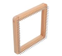 WRITWAA Telar de Tejer Cuadrado de Madera 20x20 Cm para Manualidades Diy, Máquina para Tejer Gorros y Bufandas, Herramienta Artesanal Clavijas para Proyectos de Tejido Creativo
