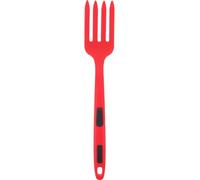 WRITWAA Tenedor de Cocina de Silicona Antiadherente Rojo, Tenedor Ergonómico para Servir Pasta y Ensalada, Utensilio Ligero y Práctico para Uso Diario en Hogar y Restaurante