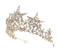 WRITWAA Tiara De Gemas De Imitación De Novia Elegante Para Mujer Decoración Brillante Cabello De Boda Para De Boda