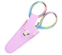 WRITWAA Tijeras de Costura Pequeñas y Ligeras con Funda de Piel Cuadros para Bordado Manualidades y Oficina Diseño Ergonómico para Control Preciso y Fácil Corte de Tela Hilo y Papel