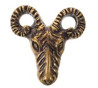 WRITWAA Tiradores de armario con forma de cabra: Tiradores para cajones de cocinas, baños y cómodas - de armario retro - Pomos de latón con forma de animal para la decoración del hogar, marrón