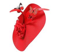 WRITWAA Tocado De Sombrero De Copa Para Mujer Tocado Para Fiesta De Té y Banquete Diadema De Exagerada Accesorio Cabello De Novia Para Boda y Fiesta