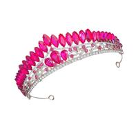 WRITWAA Tocado de Tiara con Gemas de Imitación Accesorio para Cabello de Novia Brillante para Desfile Nupcial Diadema para San Valentín