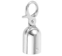 WRITWAA Tope de Extremo de Cuerda Metálico Grande Plateado Gancho a Presión, Tapa para Cuerda de Barrera, Sujetador Resistente de Aleación de Aluminio, Accesorio para Barreras de