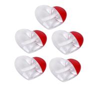 WRITWAA Tubos de Brillo Labial Reutilizables Juego de 5 en Forma de Corazón de Plástico, Vacíos y Fáciles de Llevar para Maquillaje en Casa o Viaje