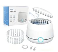 WRIYES 45kHz Limpiador Ultrasonidos, Limpiador Ultrasonidos dental con dos modos, adecuado para Alineadores, Retainer, Ferulas dentales etc. (Blanco)