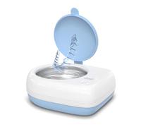 Wrklly Máquina limpiadora ultrasónica recargable de retenedores | 50 kHz 4.8 cm ultradelgada portátil | Alineadores de guardia nocturna | 6 tabletas limpiadoras incluidas | Modos de limpieza rápida y